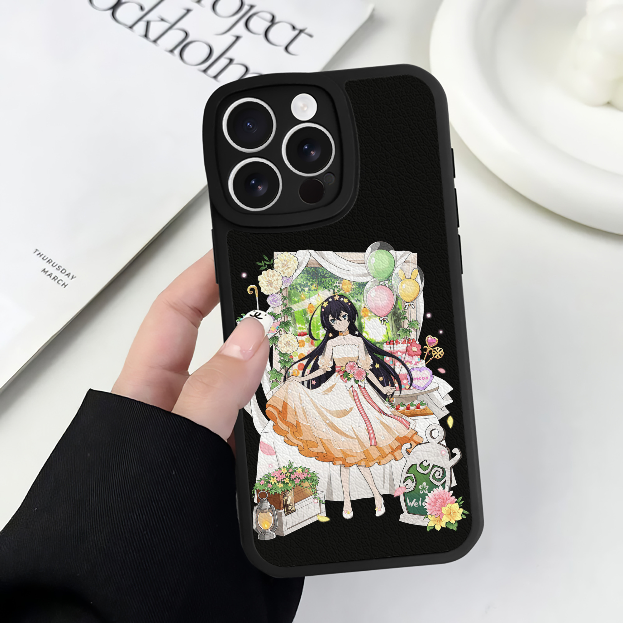 （画像用） 文豪ストレイドッグス Bungo Stray Dogs 【iPhone 16シリーズ対応】シリコンスマホケース（レザー調） 材質：シリコン